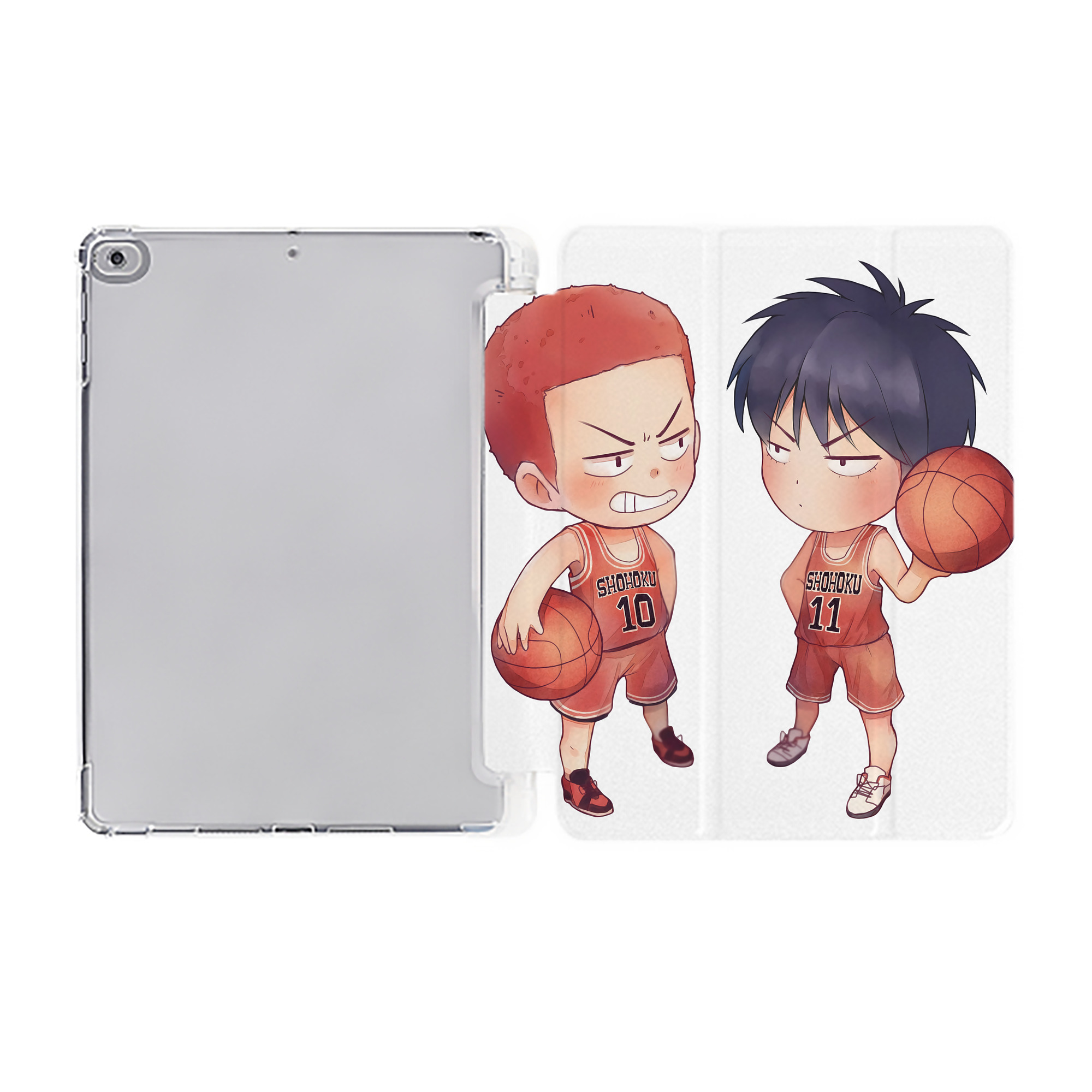 （画像用） SLAM DUNK／スラムダンク IPad ケース ペン収納付き 三つ折りスタンド PUレザー×シリコン 対応機種9.5/10.5/10.9インチ